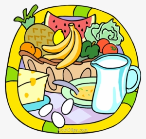 Fresh Fruits And Dairy Products Royalty Free - Healthy Breakfast Food Clip Art #2666749