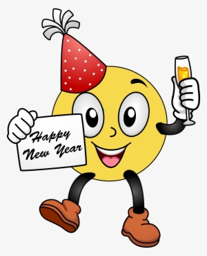Happy New Year Smiley Face Clip Art Clipart Free Clipart - Happy New Year 2018 Emoji #2666751
