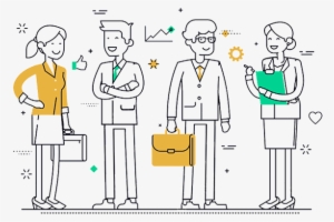 Home-banner - Character Line Design Vector #2667936