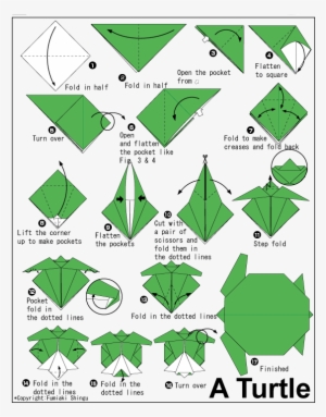 Turtle - Easy Origami Instructions Printable #2670536
