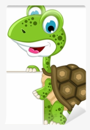 Cute Turtle Cartoon With Blank Sign Wall Mural • Pixers® - Turtle #2670565 Cute Turtle Cartoon With Blank Sign Wall Mural • Pixers® - Turtle #2670565