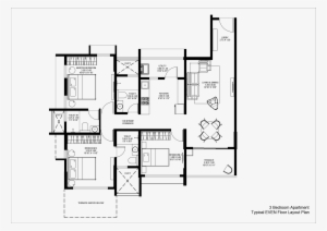 Typical 3 Bhk Plan Total Carpet Area - Florida Riverwalk Keshav Nagar #2670569