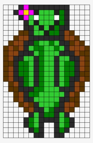 Cute Turtle Facing Upside Down Perler Bead Pattern - Pattern #2670590