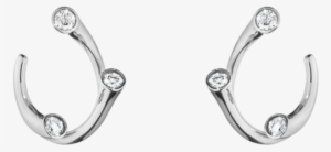 Georg Jensen Magic 18ct White Gold Diamond Hoop Earrings - Georg Jensen Magic Øreringe #2670718