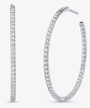 Roberto Coin Perfect Diamond Hoops™ 18k White Gold - Titanium Ring #2670809