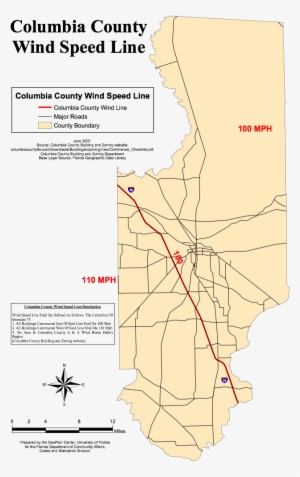 Here's The Official Wind Zone Map For Columbia County - Map Of Columbia County Florida #2671534