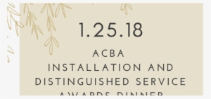 Installation And Distinguished Service Awards Dinner - Calligraphy #2672634