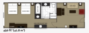 Floor Plan - Embassy Suites Room Floor Plan #2675438