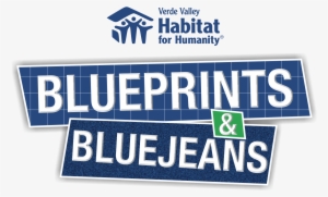 Blueprints And Blue Jeans Logo With Shadow And Habitat - 1006 Habitat For Humanity #2680867