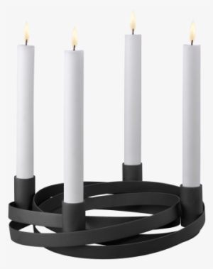Ribbons Candleholder For 4 Candles, Black, Large By - Georg Jensen Ribbons Candleholder Large #2681290