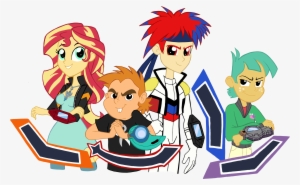 1256029 Safe Oc Crossover Sunset Shimmer Snails Snips #2681499