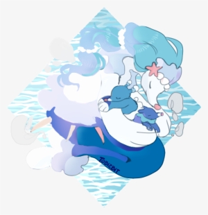 Pokémon Sun And Moon Pokémon Go Blue Cartoon Fictional - Primarina Hug #2681589