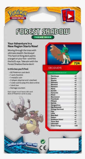 Sun & Moon Forest Shadow Decidueye Theme Deck - Sun And Moon Burning Shadows And Sun #2681698