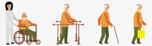 Image Showing A Man Moving From Wheelchair To Supported - Wheelchair To Walking #2682908