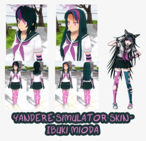 Yandere Simulator Transparent Stock - Danganronpa Dangan-ronpa Ibuki Mioda Cosplay Costume #2684749