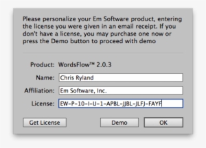 Wordsflow License Dialog - Pdf #2685033