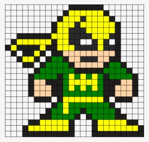 Iron Fist Modern Perler Bead Pattern / Bead Sprite - Iron Fist Pixel Art #2685645