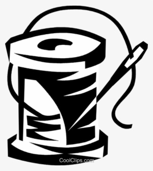 Needle And Thread Royalty Free Vector Clip Art Illustration - Carretel De Linha Png #2686791