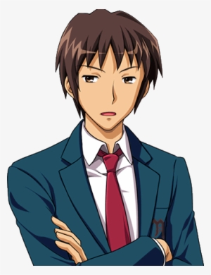 He Is A Student, With Whom Haruhi Willingly Interacted - Kyon From Haruhi Suzumiya #2687466