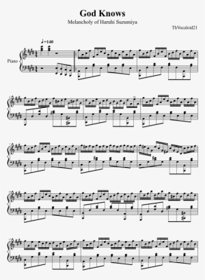God Knows Sheet Music Composed By Thvocaloid21 1 Of - Implicit Demand For Proof Piano #2687758