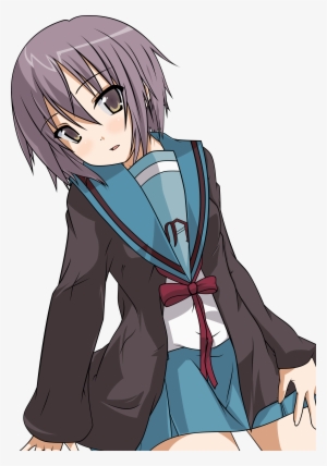 Resized To 22% Of Original - Purple Short Haired Anime Character #2688005