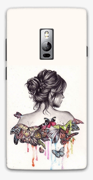 Butterfly Girl Oneplus 2 Mobile Case - Mi Y2 Mobile Cover For Girls #2688851