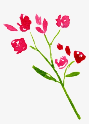 Red Flower Leaf Cartoon Transparent - Color #2690437