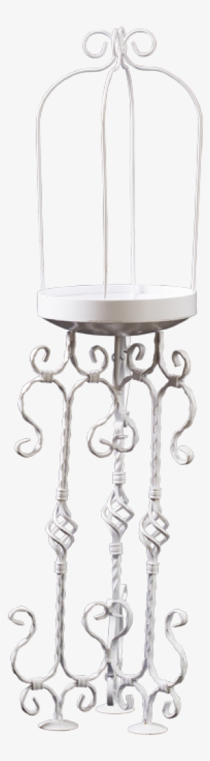 Flower Stand White Metal 135cm X 30cm - Compact Fluorescent Lamp #2691128