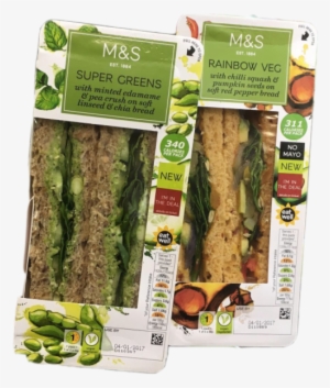 “super Greens” & “rainbow Veg” - Marks And Spencer Vegan Sandwiches #2691532