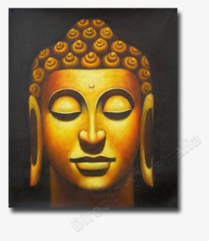 Seven Living Room Decorating And Concept - Golden Buddha Painting On Canvas #2691607