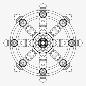 The Insignia For Buddhist Chaplains In The United States - Rueda De Dharma Vector #2691633