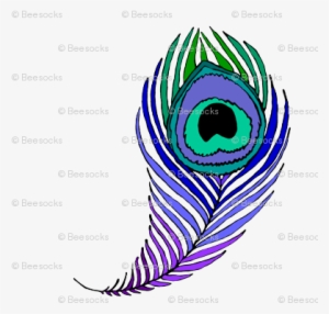 Giant Peacock Feather On White #2691934