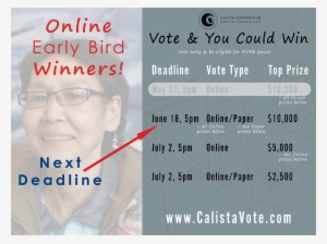 2018 Online Early Bird Winners - 2018 #2692471