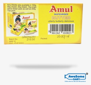 Awesome Dairy Amul Pasteurised Butter 100gm Image - Amul Ghee 500ml Price #2695743