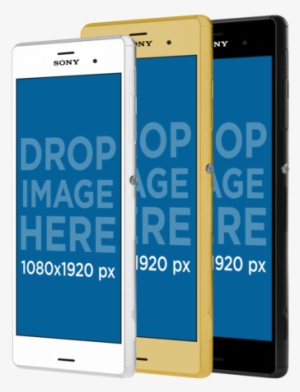 Sony Xperia Android Phones Lined Up In Angled Position - Portrait #2696615