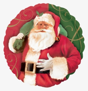 18" Traditional Father Christmas Foil Balloon - Amscan Santa Claus Balloon - 18 Inch Foil #2698137