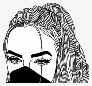 Eyes Tumblr Drawing At Getdrawings - Outline Girl #271469
