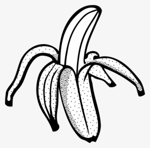 Banana Heart Clipart - Banana Line Art Png #272087