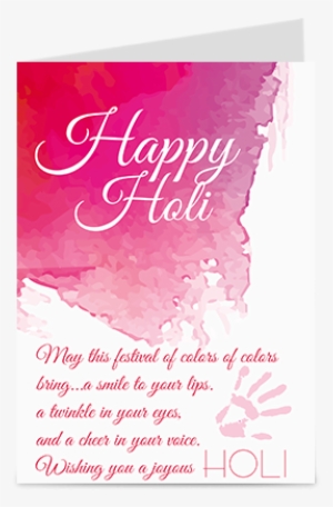 Pink Water Color Holi Greeting Card #272726