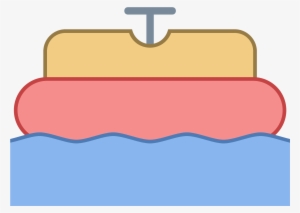 This Icon Depicts A Boat Floating In Water - Icon #272894