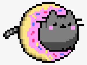 Pusheen In A Donut - Imagenes Pixeladas De Videojuegos #272920