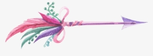 Feather Boho Bohemian Sticker Watercolor Bohofeathers - Flechas Png #273282