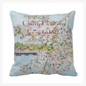 Washington Dc Cherry Blossoms Watercolor Painting Pillow - Watercolor Painting #274234 Washington Dc Cherry Blossoms Watercolor Painting Pillow - Watercolor Painting #274234