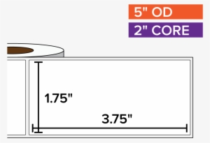Rectangular Labels, Matte White Paper - Inch #275144