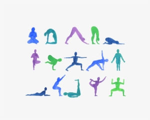 Yoga Pose Sequence Blue Watercolor Print - Yellow #276096 Yoga Pose Sequence Blue Watercolor Print - Yellow #276096