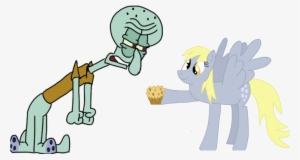 Schocky, Crossover, Derpy Hooves, Female, Mare, Muffin, - Mlp Derpy Hooves Spongebob #276394