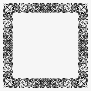 Png Black And White Library Fancy Vintage Big Image - Square Frame Png #276665