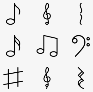 Music Notes Symbols - Music Note Template Printable Free - Free ...
