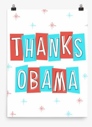Posters Thanks Obama 4 Mockup Transparent #277256
