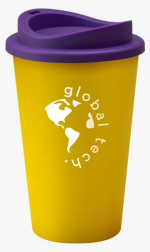 Branded Reusable Universal Coffee Mug 350ml Yellow - Reusable Coffee Cups Transparent #277410